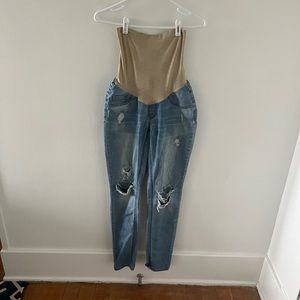 Two IMPERFECT pairs of Jessica Simpson maternity jeans